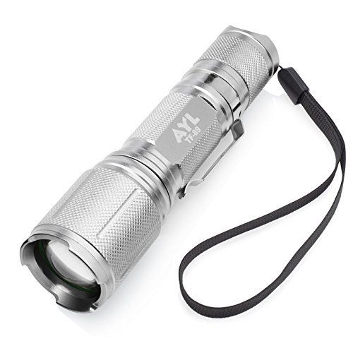 silver tactical flashlight